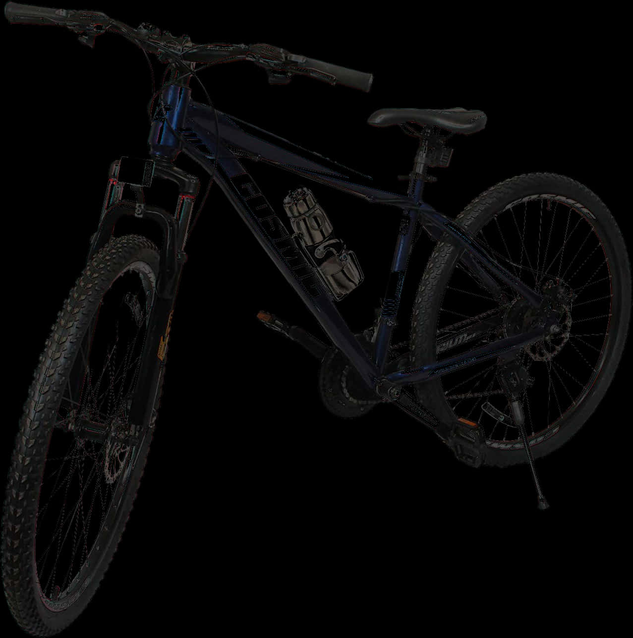 Black Mountain Bike Isolated PNG Image