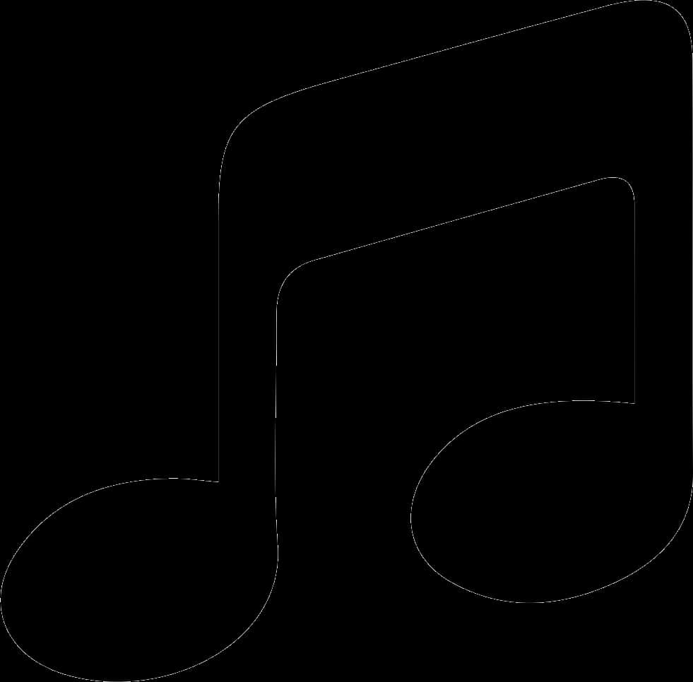 Black Music Note Graphic PNG Image