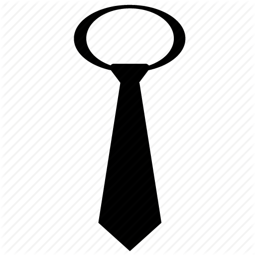 Black Necktie Icon PNG Image