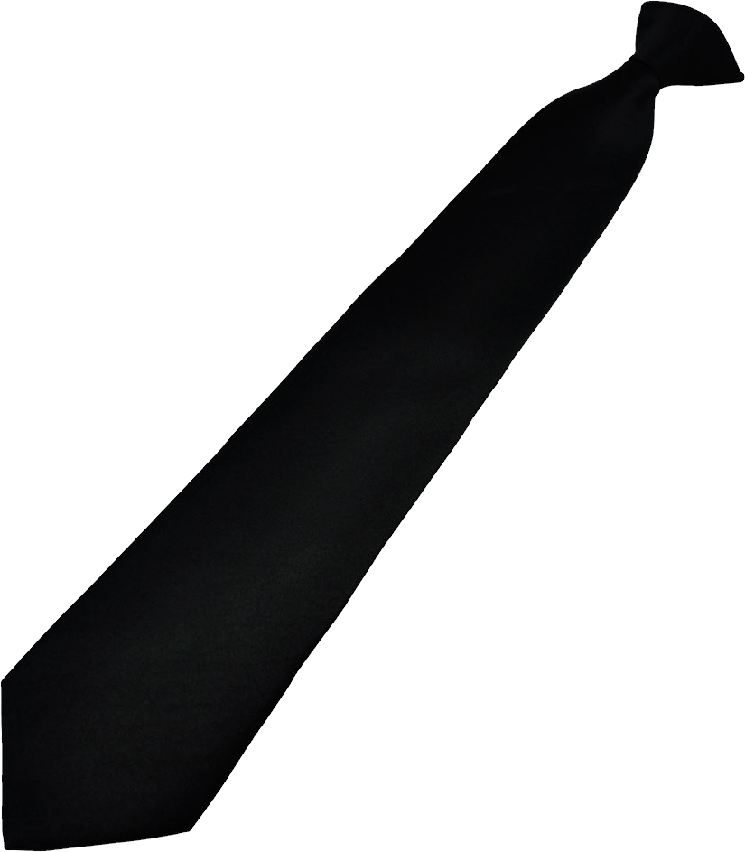 Black Necktie Silhouette PNG Image