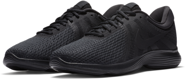 Black Nike Running Shoes PNG Image