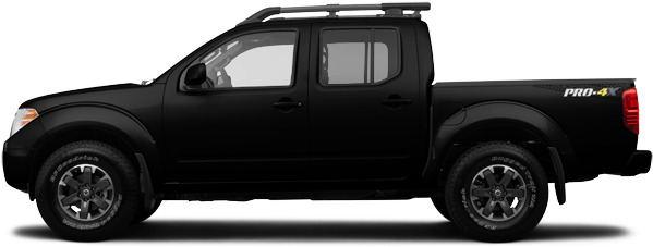 Black Nissan Frontier Pro4 X Side View PNG Image