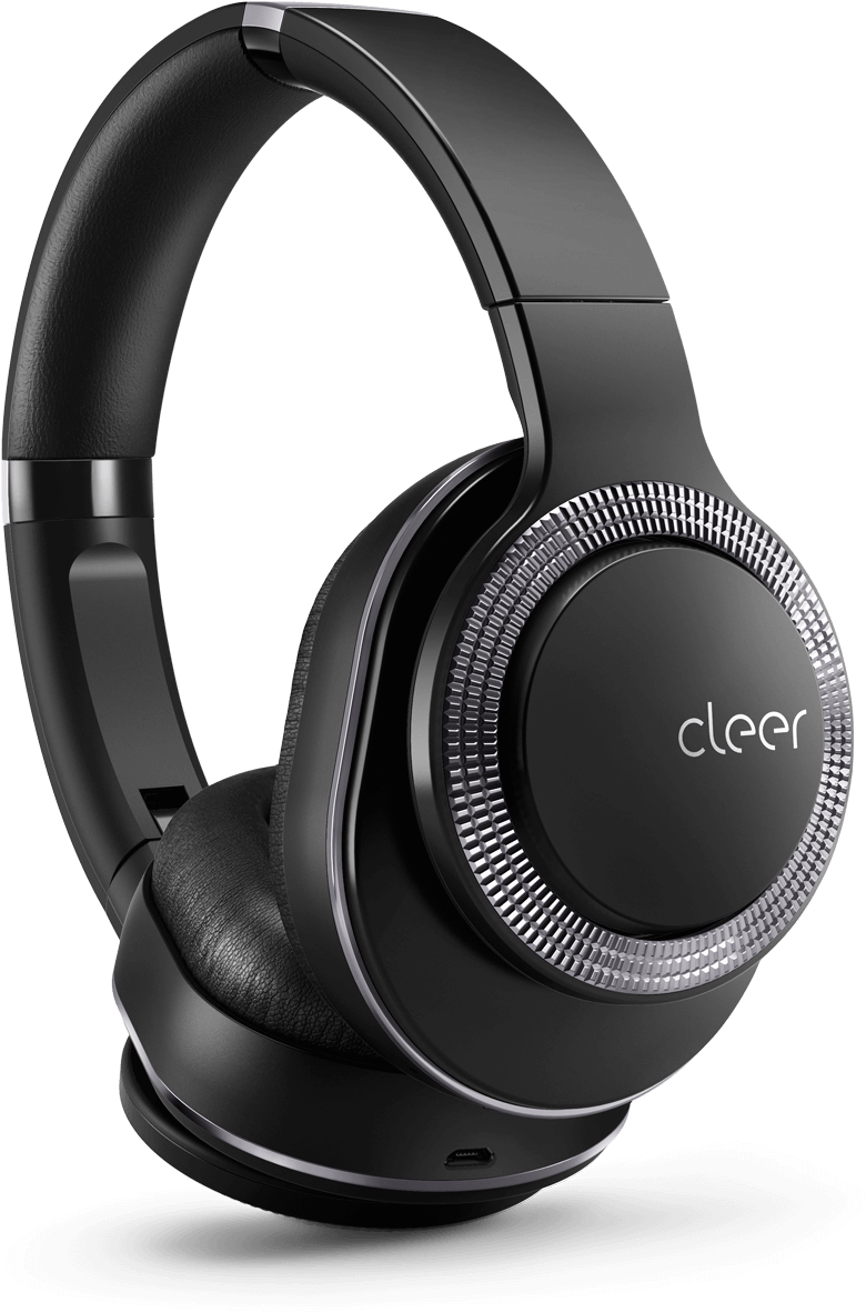 Black Noise Cancelling Headphones PNG Image