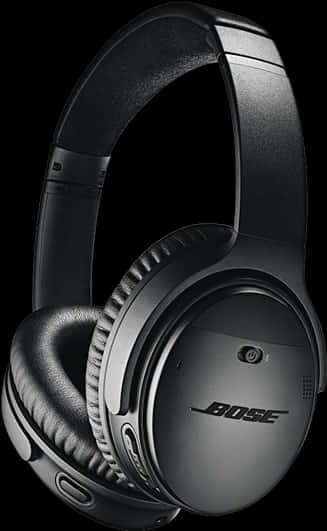 Black Noise Cancelling Headphones PNG Image