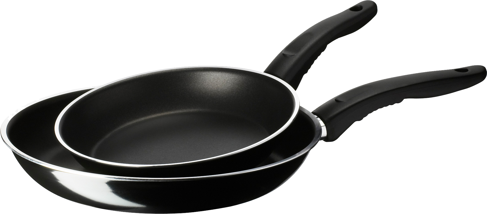 Black Nonstick Frying Pans PNG Image