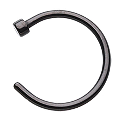 Black Nose Ring Jewelry PNG Image