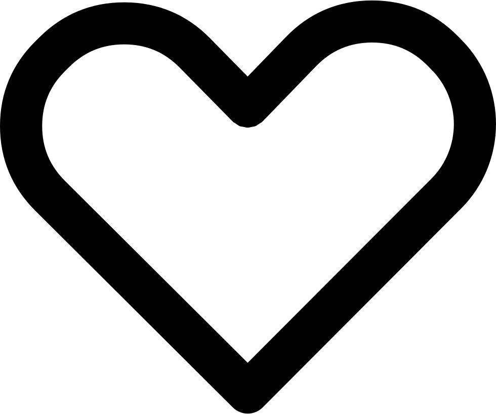 Black Outline Heart Icon PNG Image