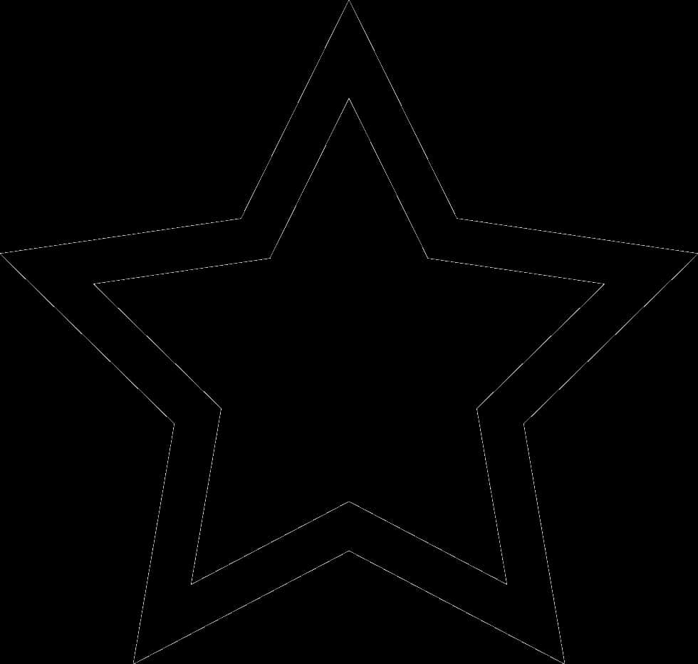 Black Outline Star Graphic PNG Image