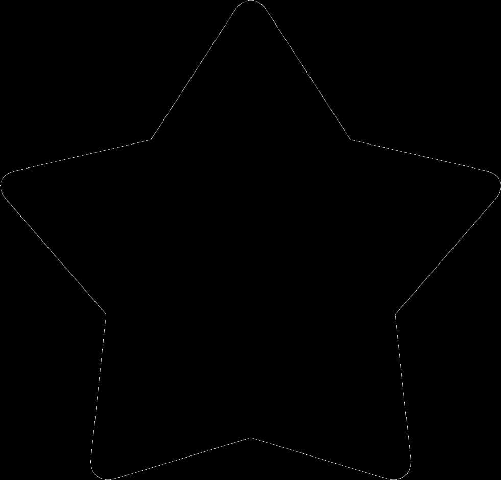 Black Outline Star Shape PNG Image