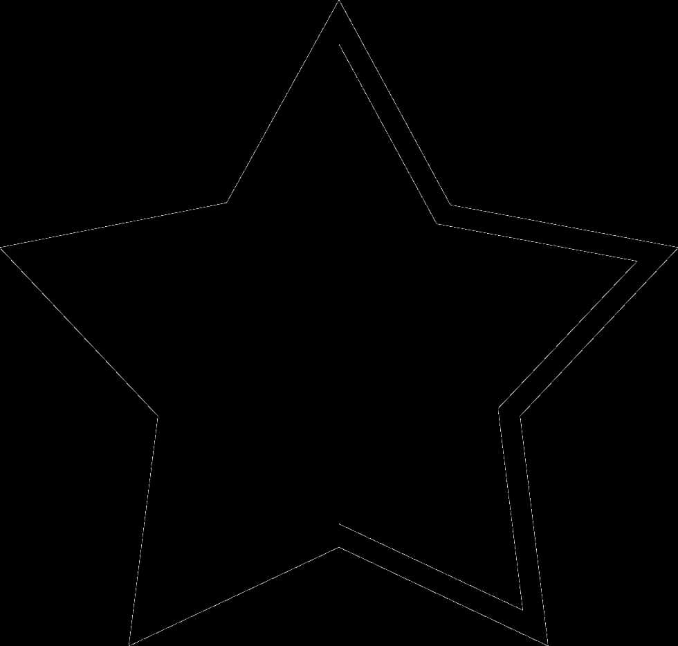 Black Outline Star Shape PNG Image