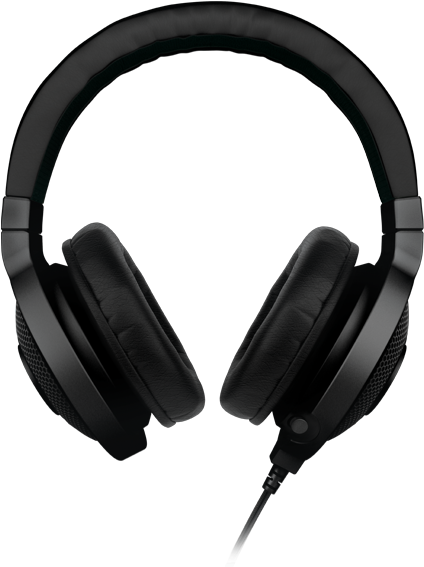 Black Over Ear Headphones PNG Image