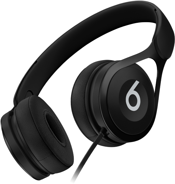 Black Over Ear Headphones PNG Image