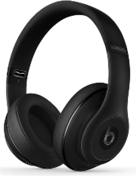 Black Over Ear Headphones PNG Image