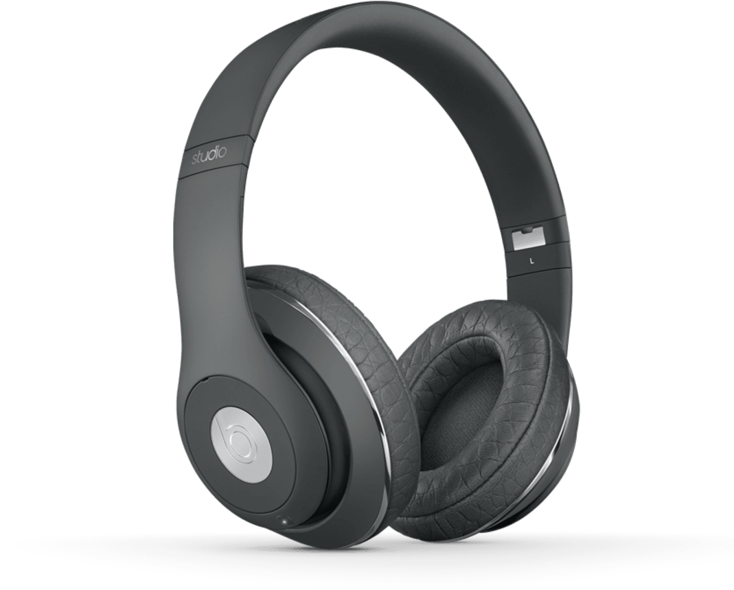 Black Over Ear Headphones PNG Image