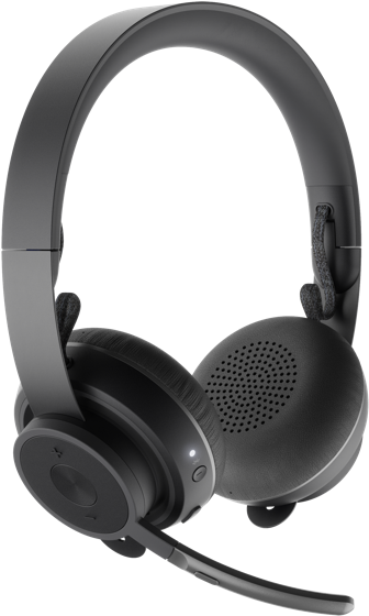 Black Over Ear Headsetwith Microphone PNG Image