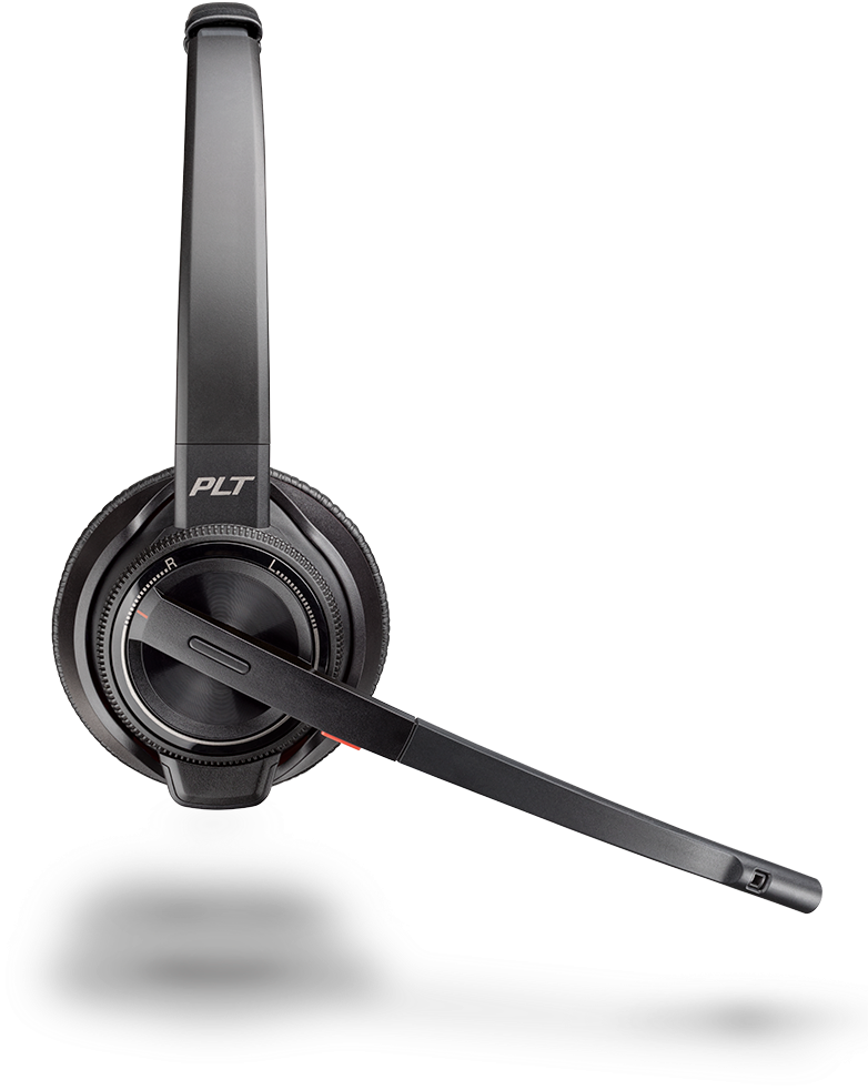 Black Over Ear Headsetwith Microphone PNG Image