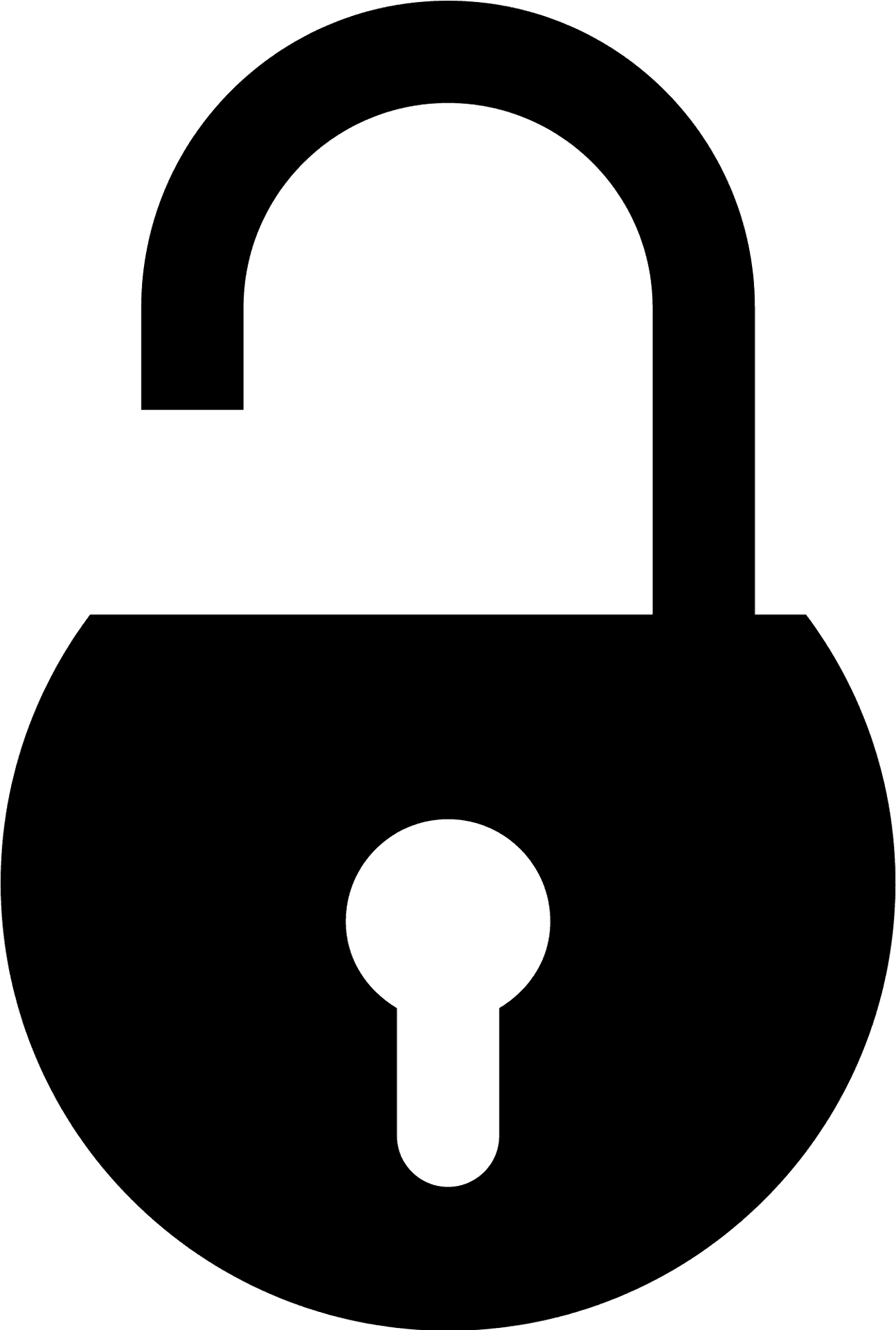 Black Padlock Icon PNG Image