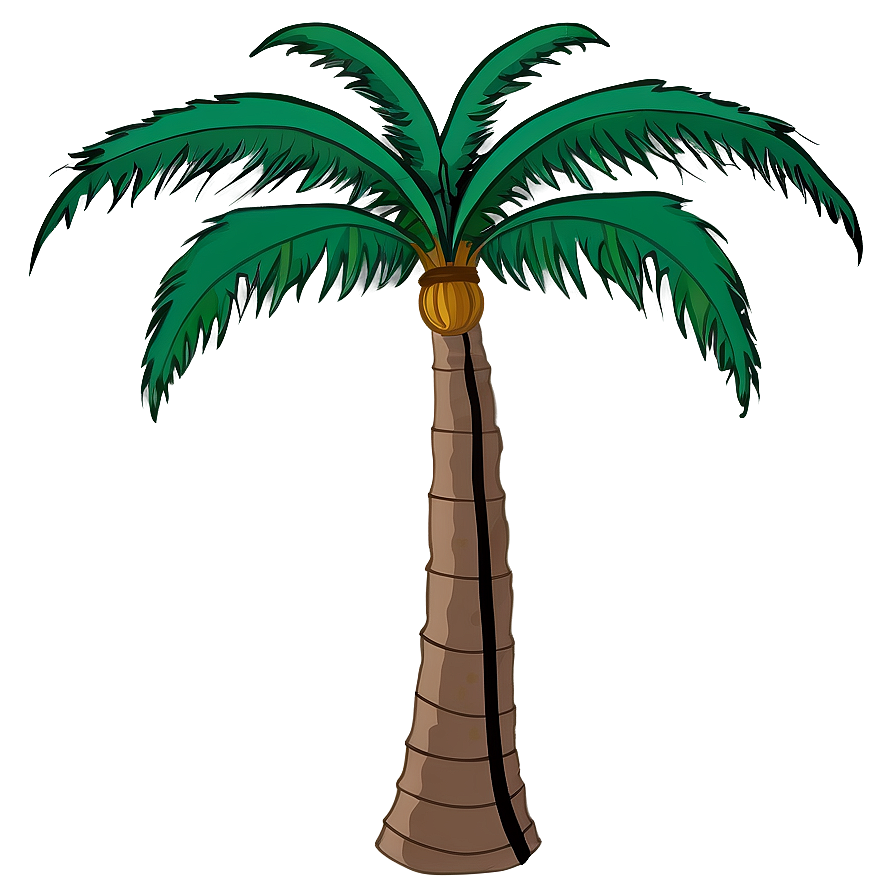 Black Palm Tree Outline Png 06262024 PNG Image