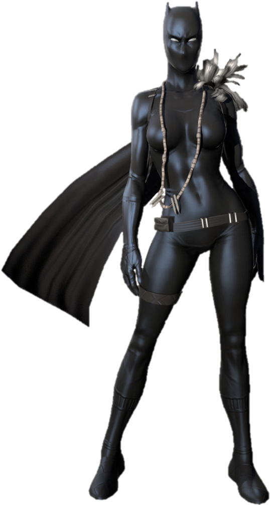 Black Panther Costume Pose PNG Image