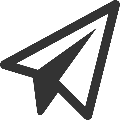 Black Paper Plane Icon PNG Image