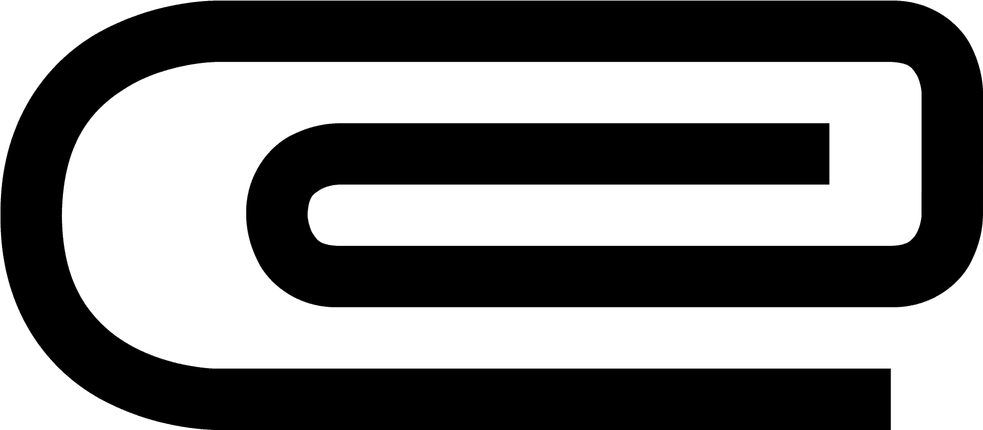 Black Paperclip Icon PNG Image