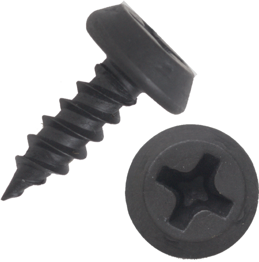 Black Phillips Head Screw PNG Image