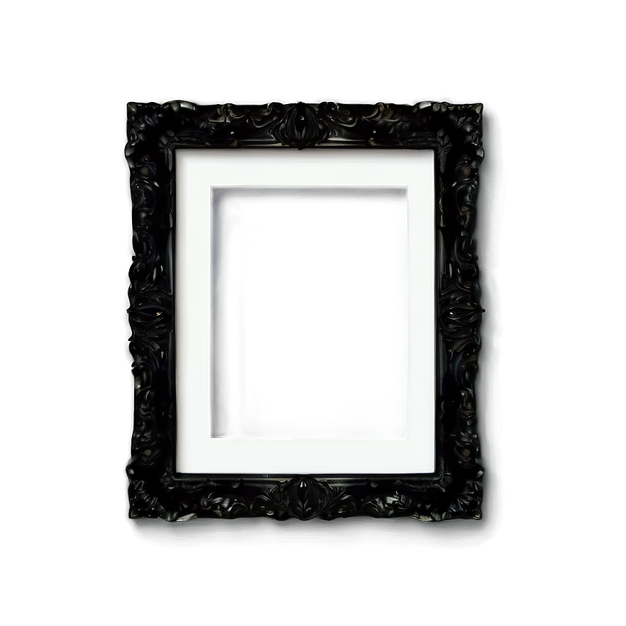 Black Picture Frame B PNG Image