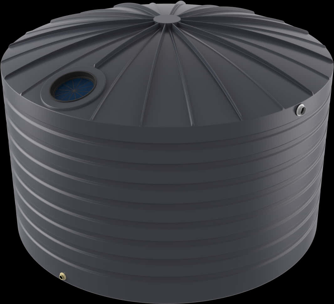 Black Plastic Water Storage Tank PNG Image