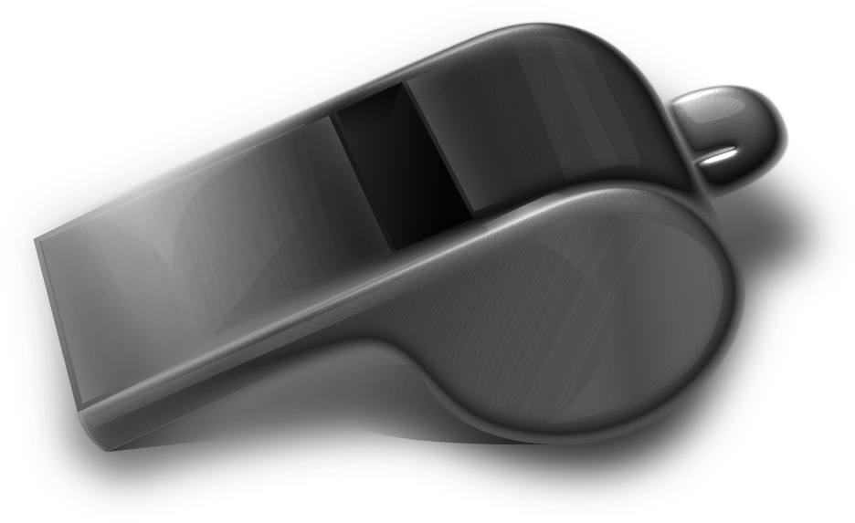 Black Plastic Whistle PNG Image