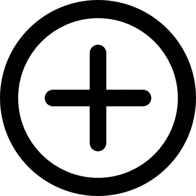 Black Plus Sign Circle Icon PNG Image