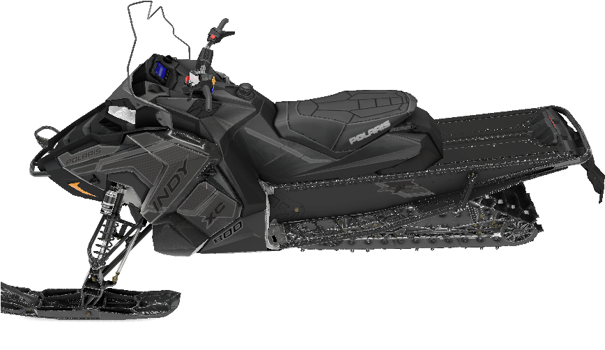 Black Polaris Indy X C Snowmobile PNG Image