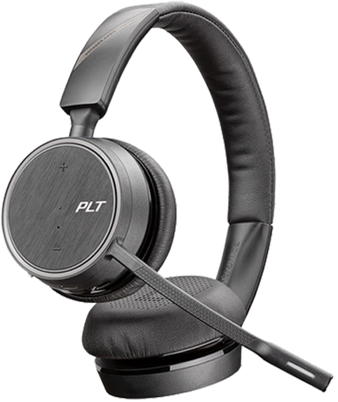 Black Professional Headsetwith Microphone PNG Image