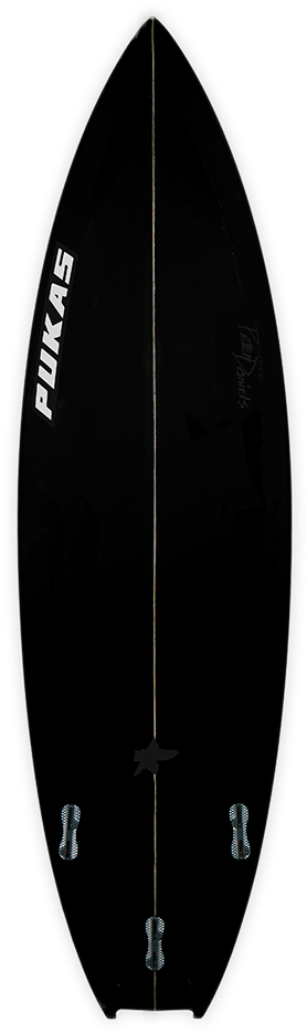 Black Pukas Surfboard PNG Image