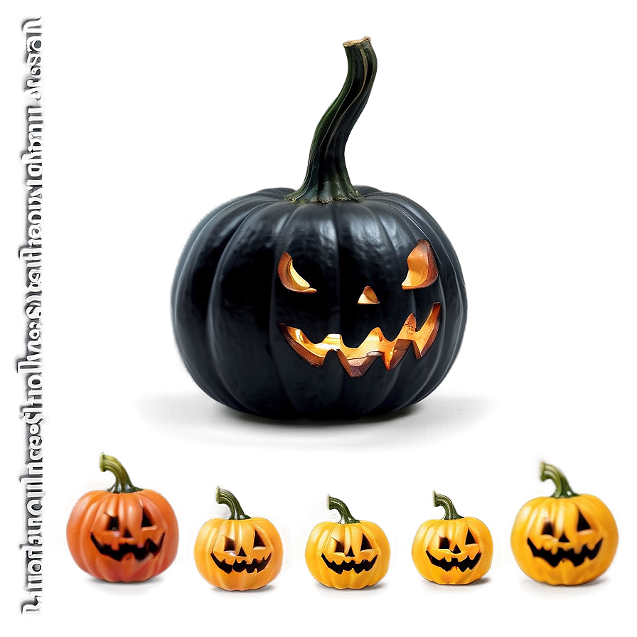 Black Pumpkin And Full Moon Png Icu PNG Image