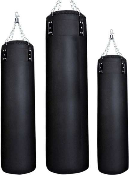 Black Punching Bags Set PNG Image