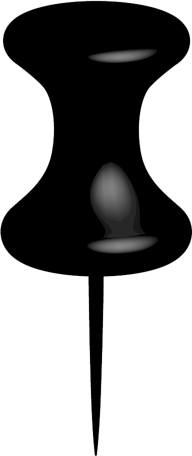 Black Pushpin Graphic PNG Image