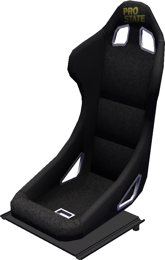 Black Racing Seat Pro State Brand PNG Image