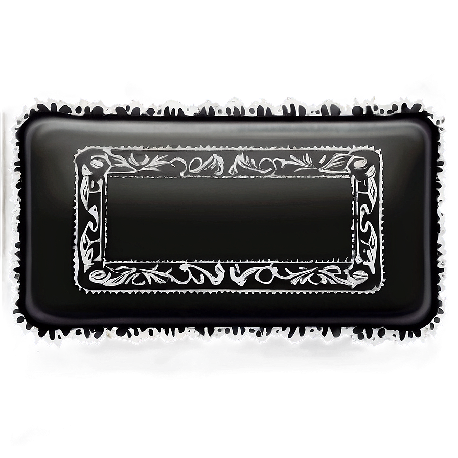 Black Rectangle Stamp Png Mgj PNG Image