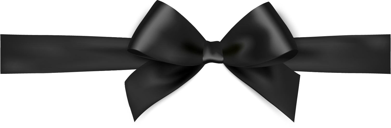 Black Ribbon Bow Graphic PNG Image