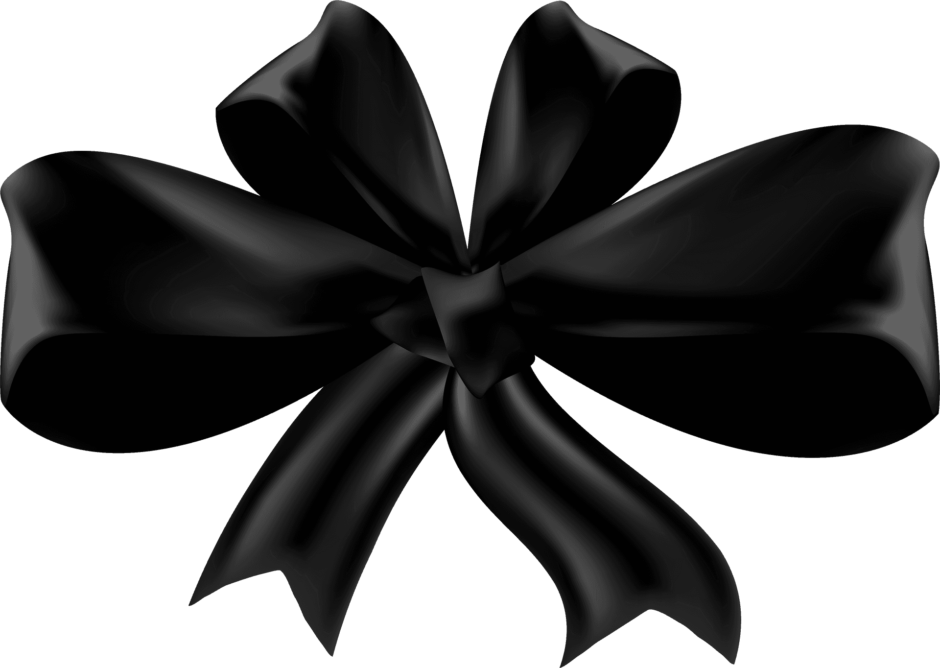 Black Ribbon Symbolof Mourning.png PNG Image