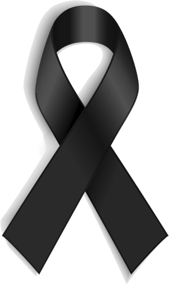 Black Ribbon Symbolof Mourning.png PNG Image