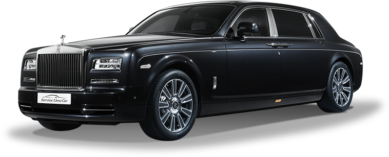 Black Rolls Royce Luxury Sedan PNG Image