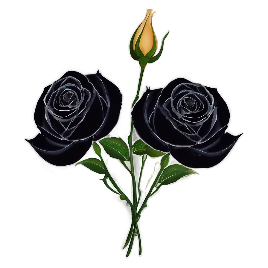 Black Roses Illustration Png Whn80 PNG Image