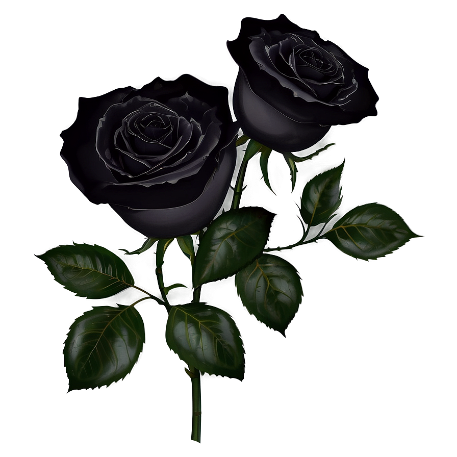 Black Roses With Lace Png 06212024 PNG Image