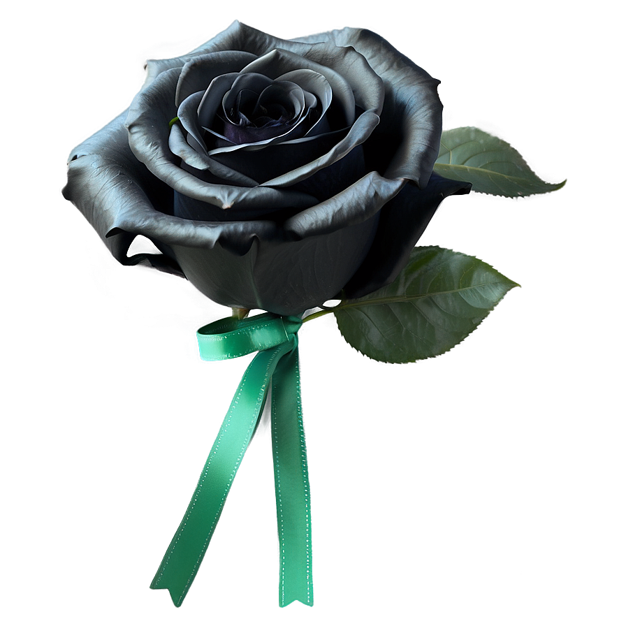 Black Roses With Ribbon Png 06212024 PNG Image