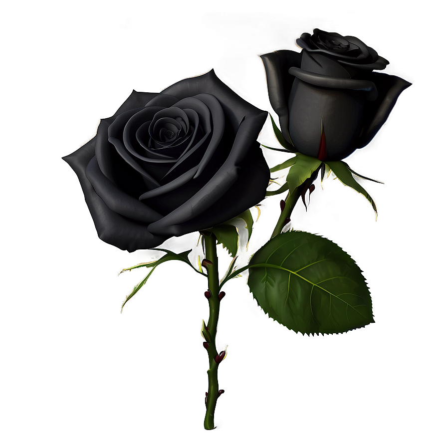 Black Roses With Thorns Png 06212024 PNG Image