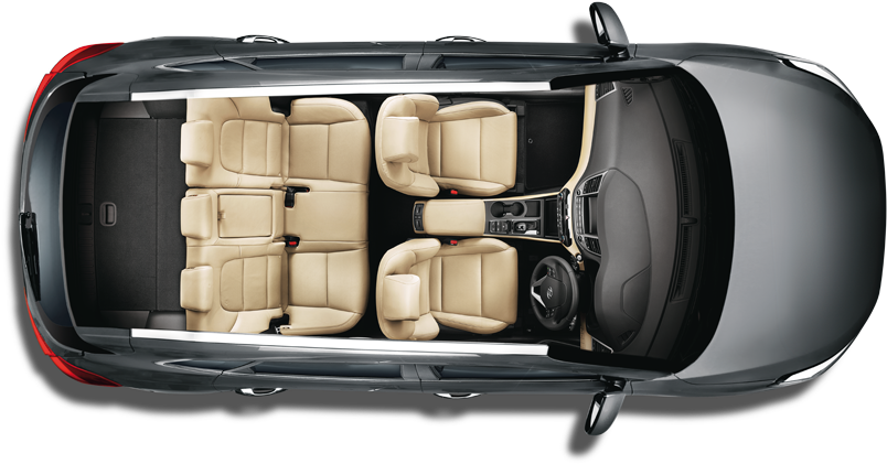 Black S U V Top View Interior Layout PNG Image