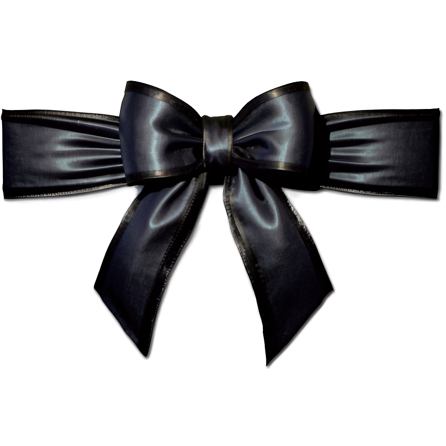 Black Satin Gift Bow Png Bdb PNG Image