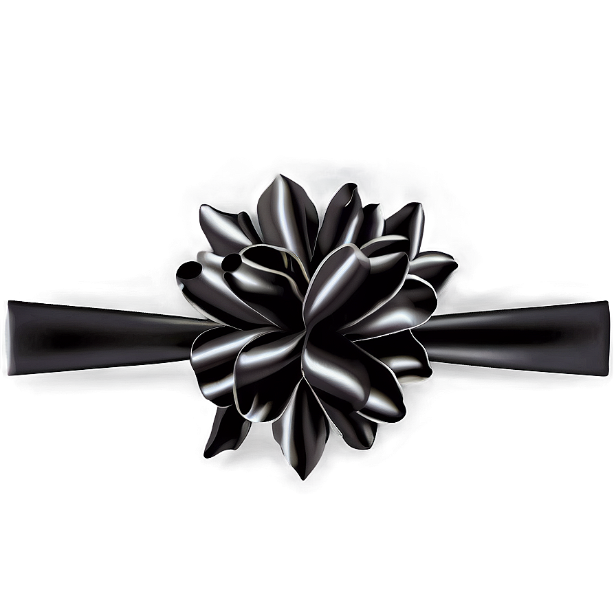 Black Satin Gift Bow Png Eab99 PNG Image