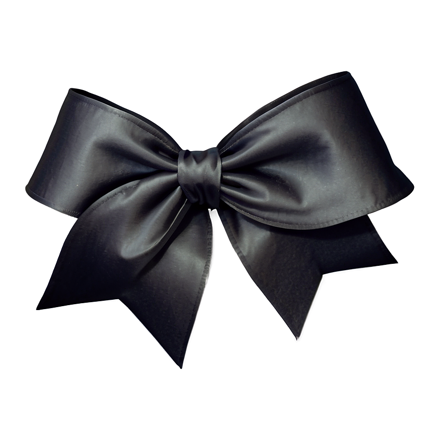 Black Satin Gift Bow Png Qdy PNG Image